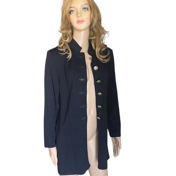 Vintage St. John collection Military Style  Knit black Jacket size S - Picture 5 of 15